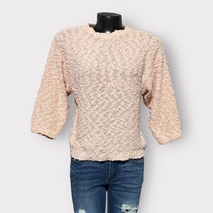 47 Vintage 80s Chunky Knit Sweater Womens Medium Pastel Pink/Peach Cozy Auction